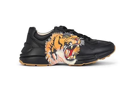 gucci rhyton tiger print|gucci rhyton tiger sneakers.